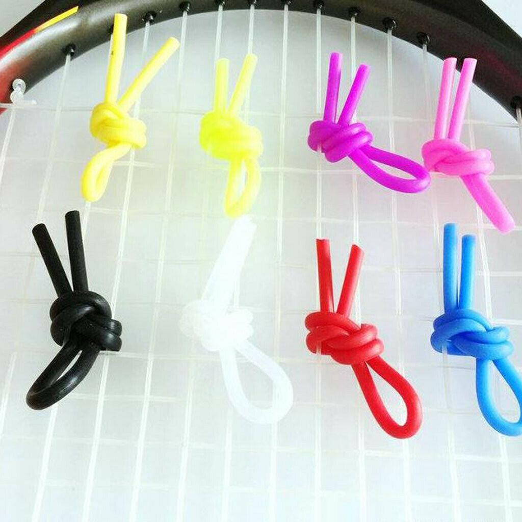 6 Pack Soft Tennis Racquet Dampener Elastic Tennis Knot vibration Dampener