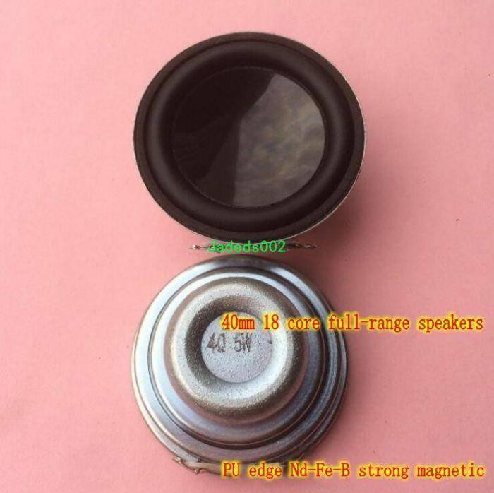 2pcs 40mm 4Ω 5W full-range Speaker 4ohm PU edge loudspeaker Home Audio parts