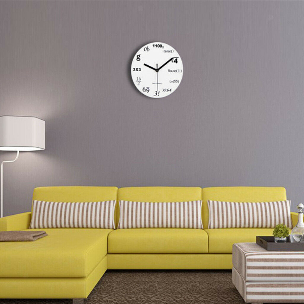 Equation Quartz "No Tick" Wall Clock High Quality Kitchens Office Clocks