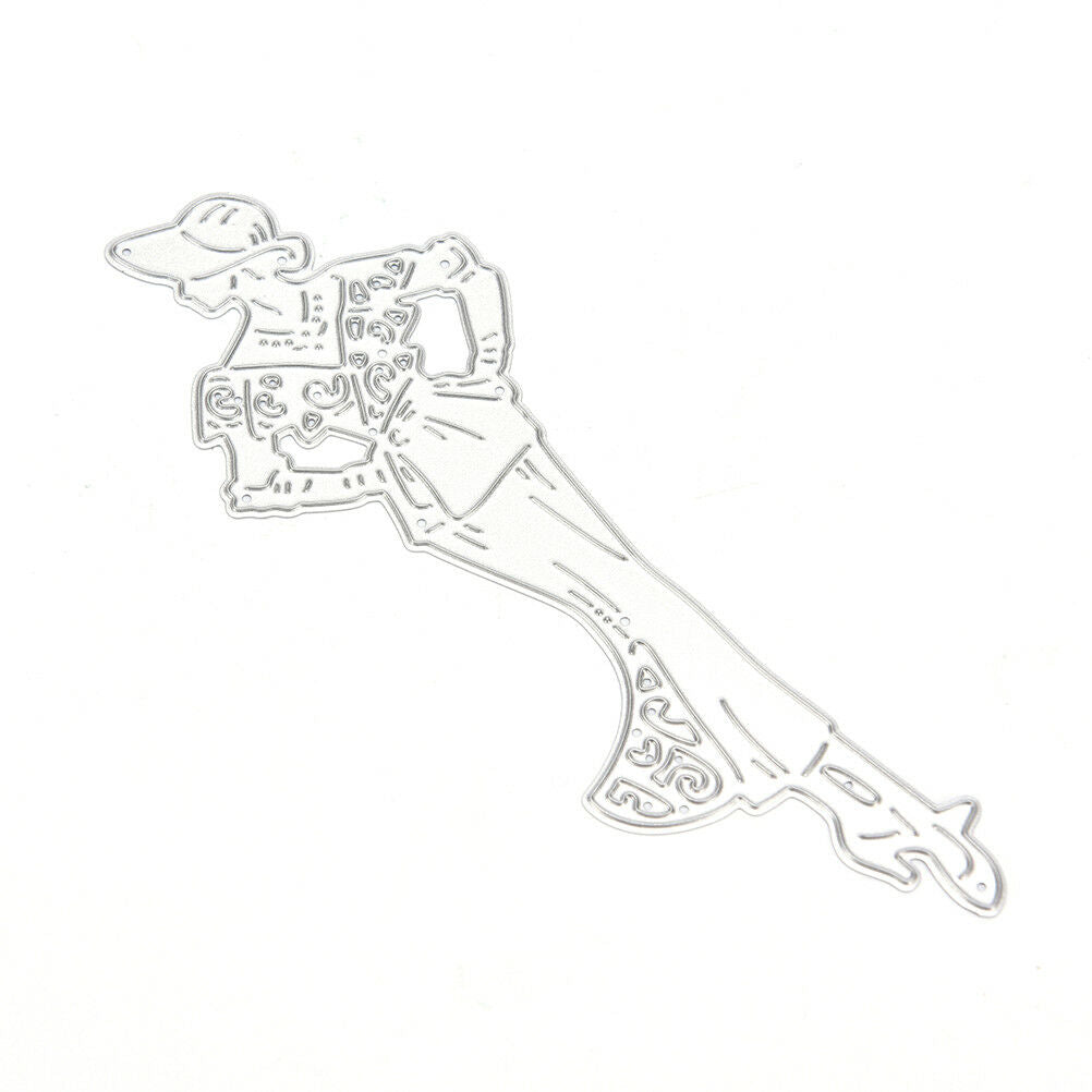 Girl Lady  Metal DIY Cut Dies Stencil Scrapbook Album Paper Card Emboss C.l8