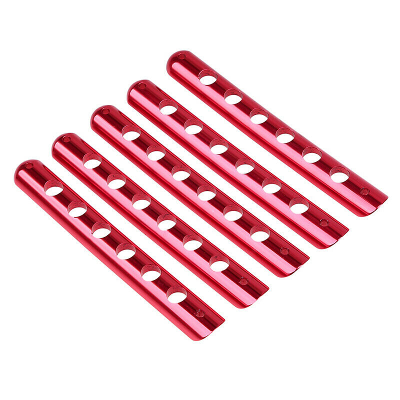 5PCS Aluminum Door Handle Grab Trims Insert Cover Red For 07-17 Jeep Wrangler JK