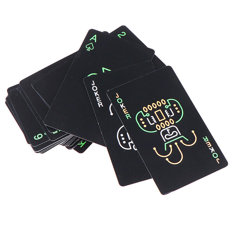 Black Luminous Fluorescent Poker Cards Playing Card Glow In The Dark rsJC.l8