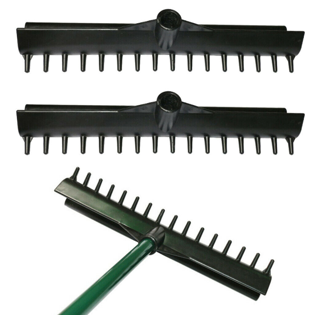 2Pcs Golf Bunker Rake Head Golf Sand Trap Caddie Rakes for Garden Landscape Laws