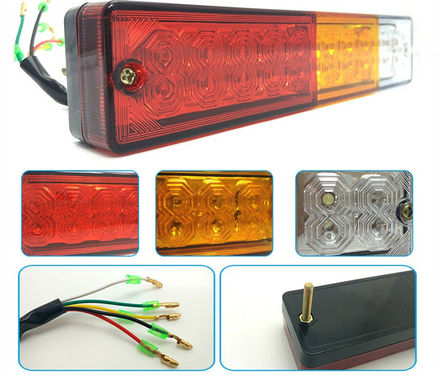 Waterproof 2PCS 12V Tail Lights Reverse Light Indicator Lamp for Most Truck
