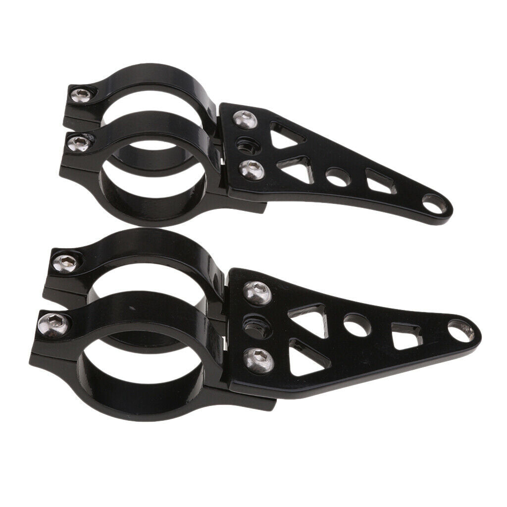 1 Pair of Universal Motorcycle Headlight Side Attachment Fork Ears Tube