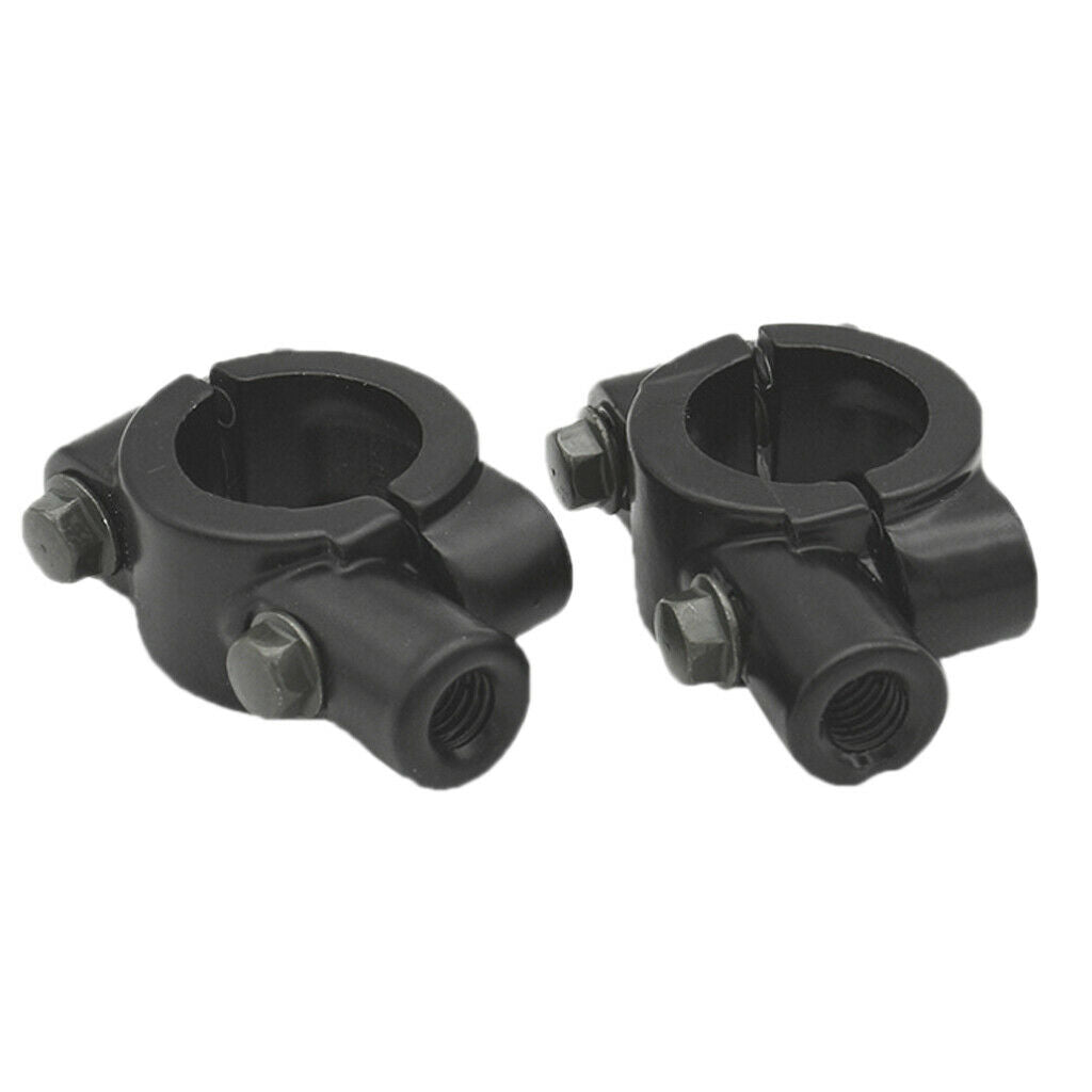 2 Pieces 22mm Handlebar Mirror Mounts 8mm Thread Holder Motorcycle