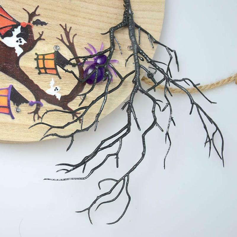 Halloween Sign Front Door Decor Farmhouse Porch Wall Signs with LED Light Decor