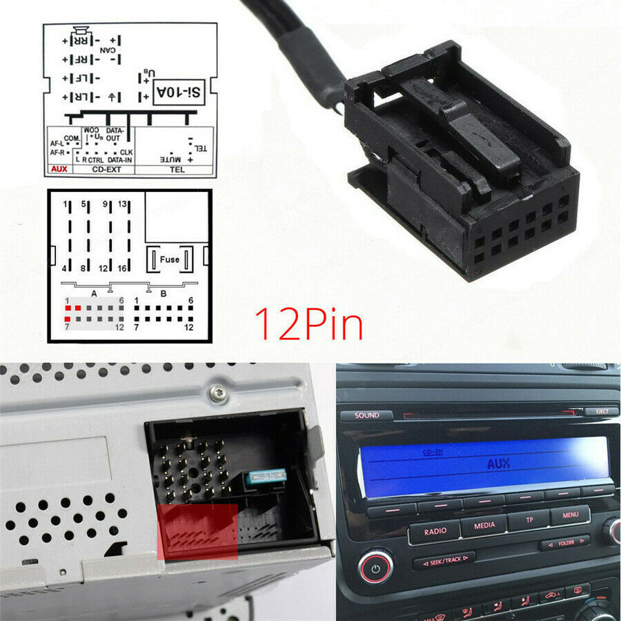 12Pin Bluetooth AUX-in Audio Music Adapter For BMW X5 X3 Z4 E83 E85 E86 E39 E53