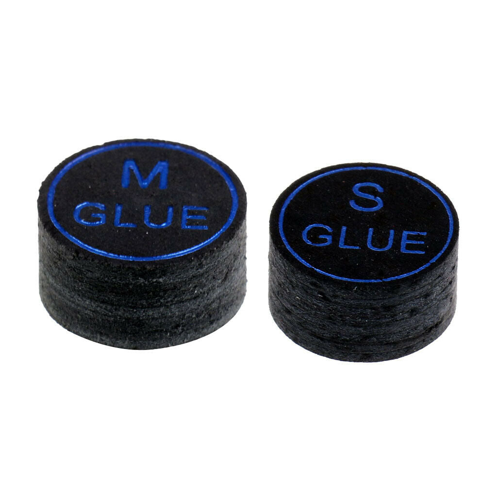 13mm Black Pool Cue Tips, Billiard Stick Tips Repair Kit - Pack of 2 - Soft &