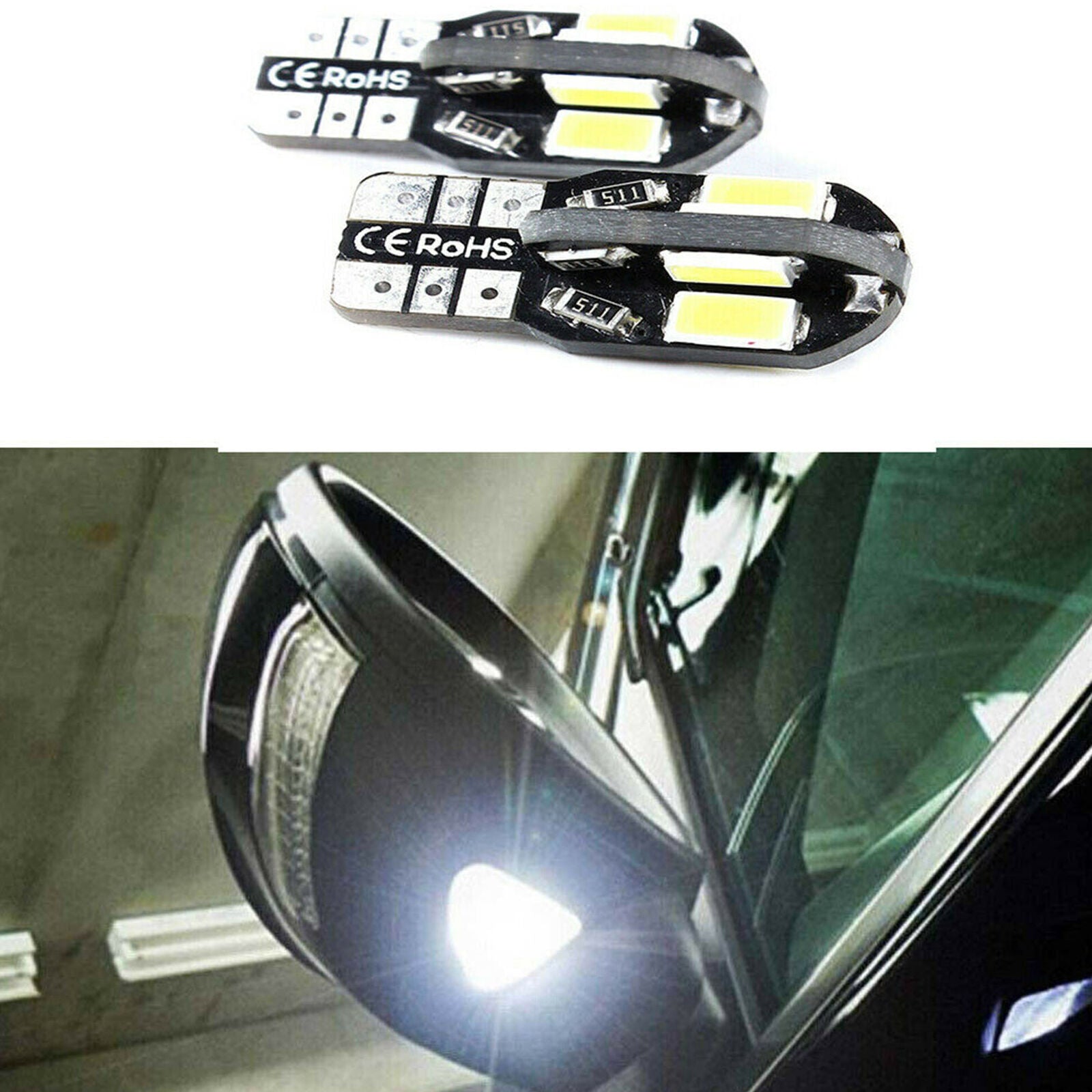 10pcs Canbus T10 5730 8 LED SMD White Car Side Wedge Light Lamp Bulb -194 168