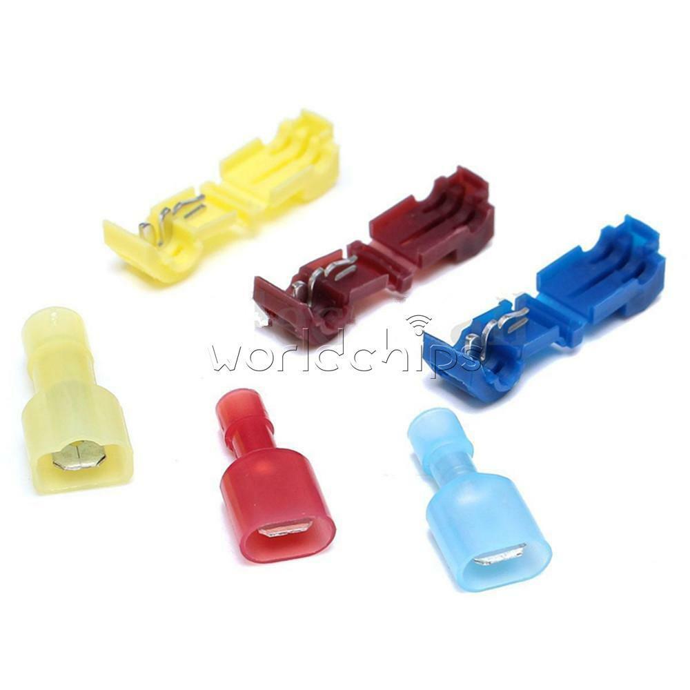 60Pcs Quick Splice Insulated Wire Crimp Terminal & Male Spade Connector Kit Set