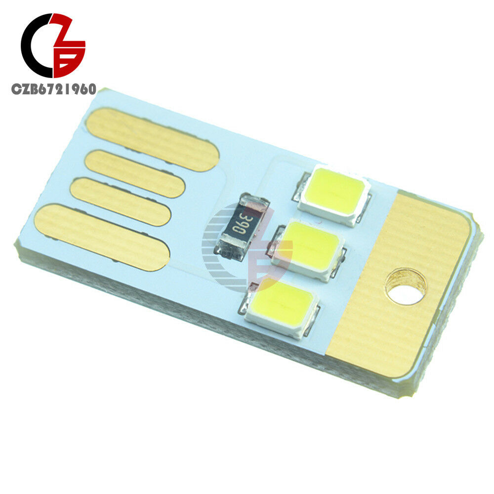 10Pcs Mini 3 LED USB Light White Lamp Nightlight Camping Outdoor Portable For PC