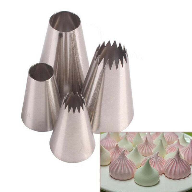 4PCs Cookies Mold Tube Icing Piping Nozzles For Decrating Cakes Dessert D.l8