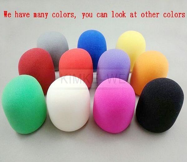 10x Black Handheld Stage Microphone Windscreen Foam Mic Cover Karaoke DJ 65x40mm