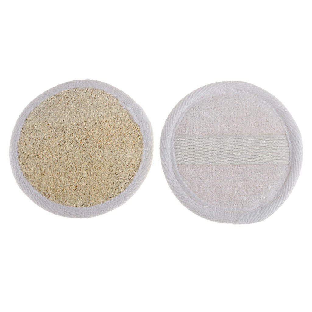 2x Natural Loofah Luffa Sponge Face Body Exfoliators Scrubber Cleansing Pads