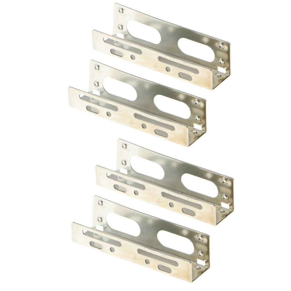 2x Interface 3.5in HDD/SSD Mounting Frame Kit to 5.25 Hard Disk Drive in Bay