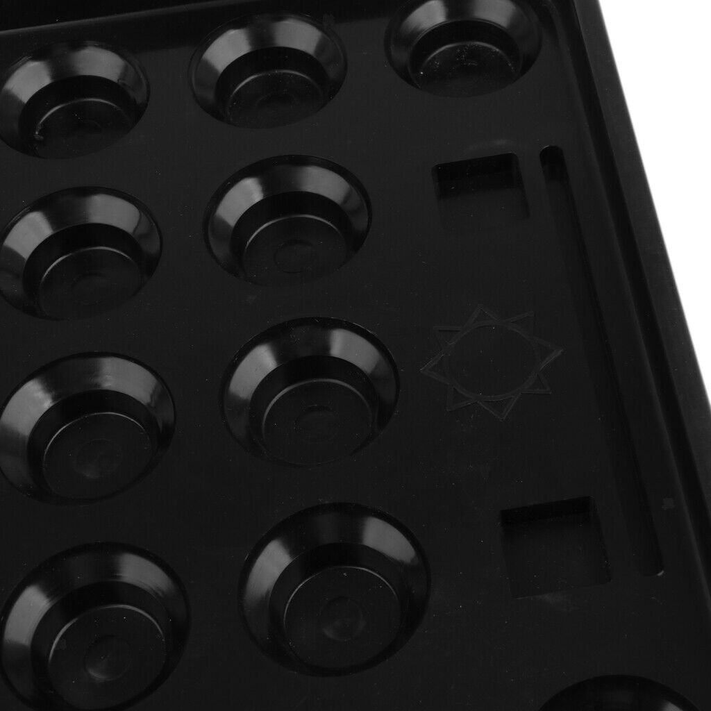 Platic Standard British Billiards Snooker Pool Ball Tray for 22 Balls Black