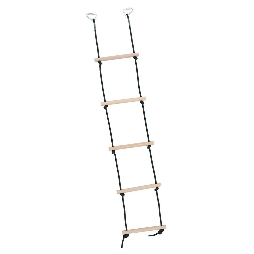 Kids Indoor Outdoor Climbing Rope Ladder with 2 Metal Hooks Fun Play Games