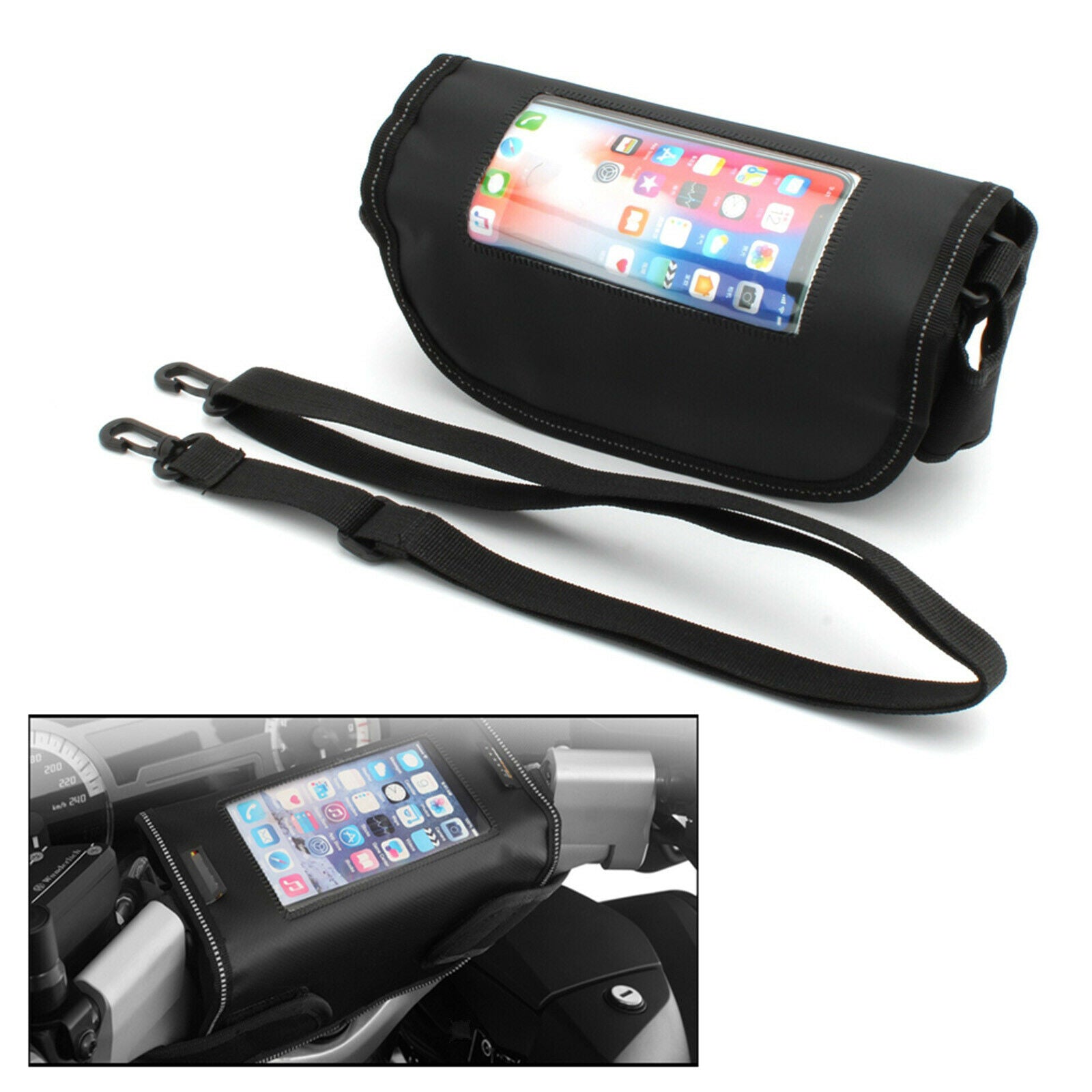 Linen Motorcycle Handlebar Bag for BMW K1600GT K1600GTL R1150RT R1200RT R850
