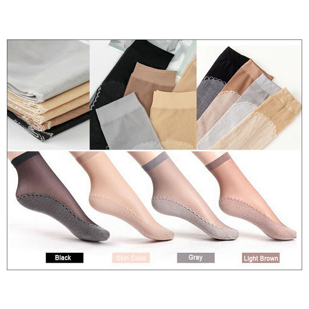 30 Pairs Chinlon Silk Summer Socks Thin Lace Wicking Slip-resistant Socks