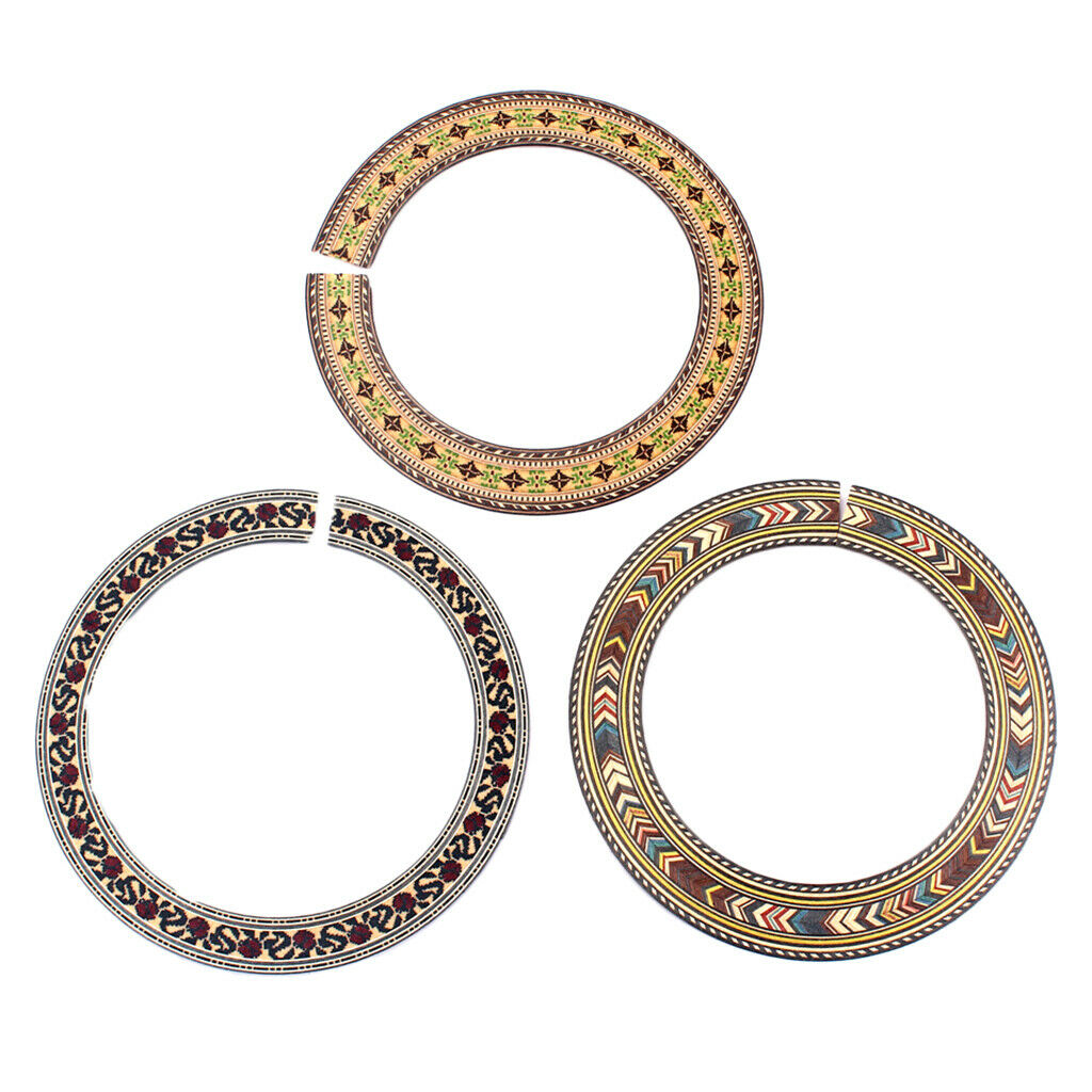 3pcs Rosette Soundhole Inlay for Classical Guitar Parts