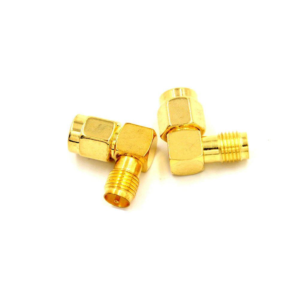 2pce Adapter 90° RP.SMA Female Plug to SMA Male Plug Connector Right Angle.l8