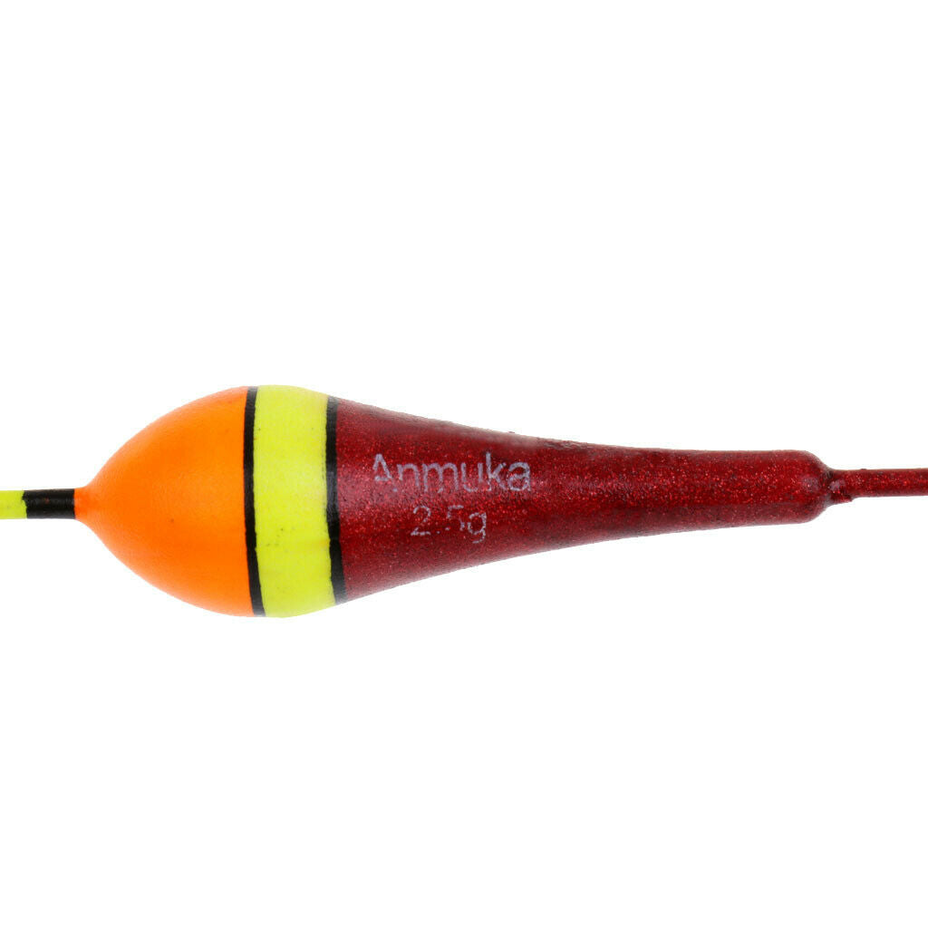 10 pieces 2.5g fishing paulownia wooden float bobber carp coarse fishing red