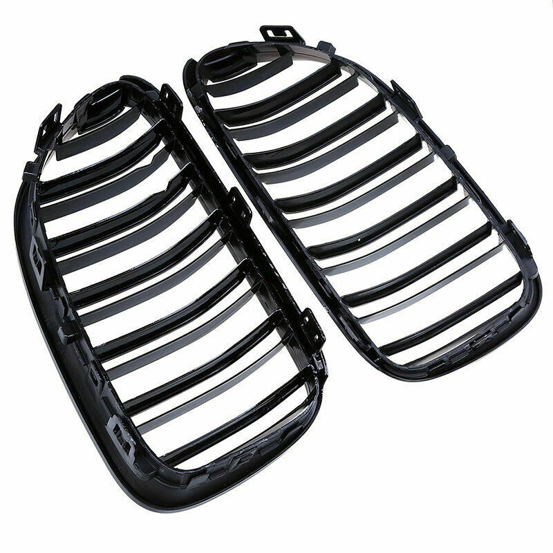 For BMW E92 E93 Coupe 320i 328i 335i 10-13 Pair Front Kidney Grilles Dual Slat