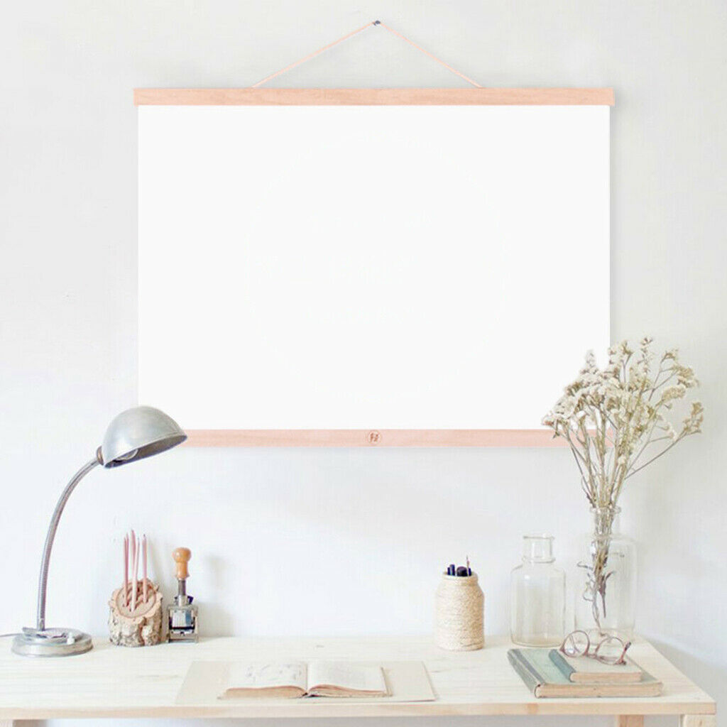 2Pcs Magnet Wooden Picture Frame DIY Photo Poster Painting Hanger Ramin Wood