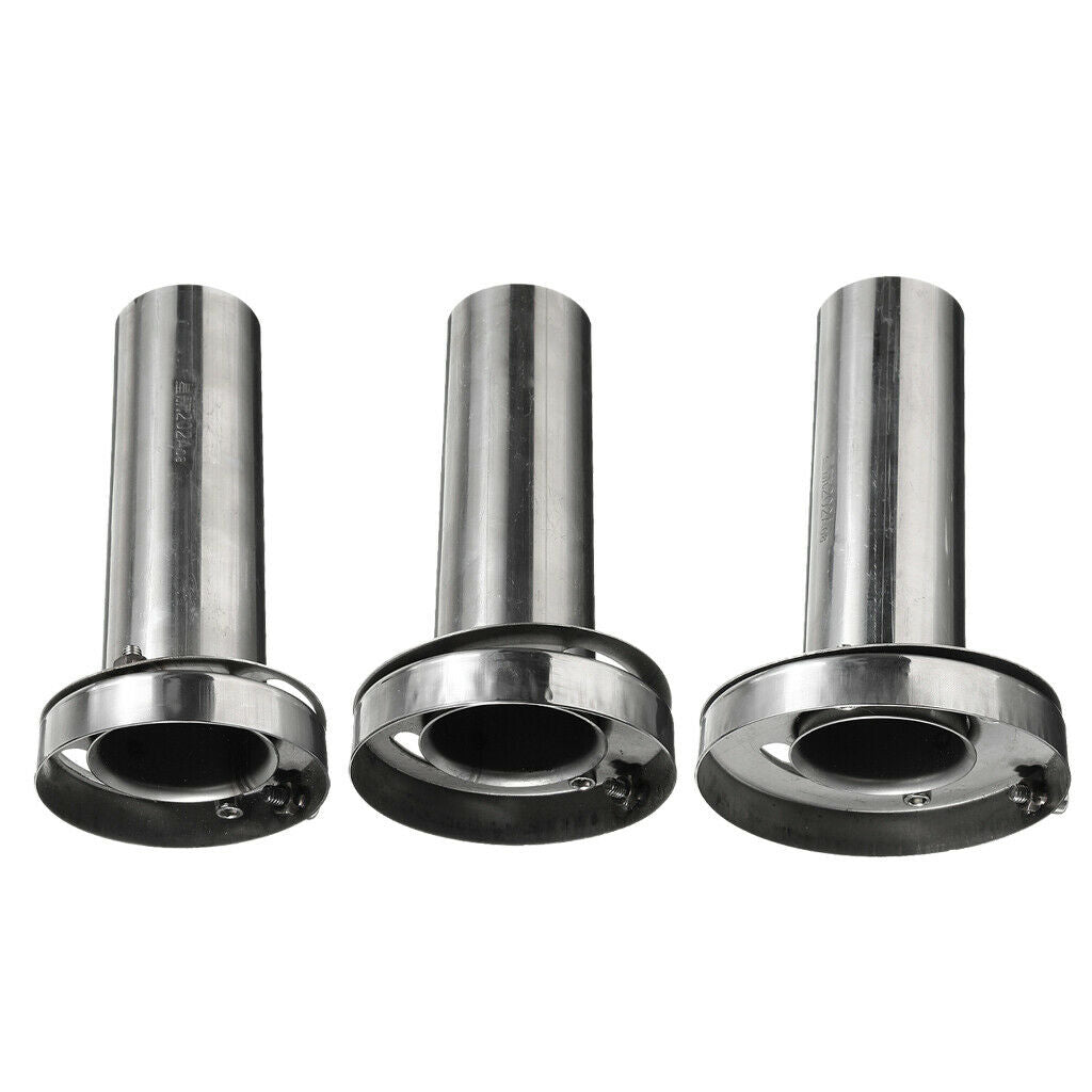 2Piece Insert Removable Stainless Round Exhaust Tip Silencer Muffler 3.5inch