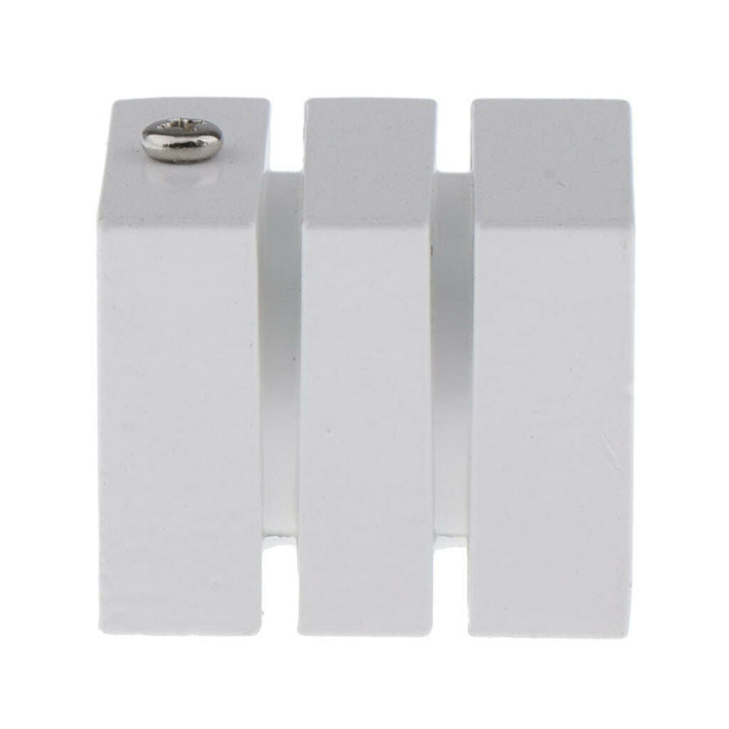 Metal Iron Curtain Pole Finials End Heads Fit 28mm Dia. Drapery Rods G_White