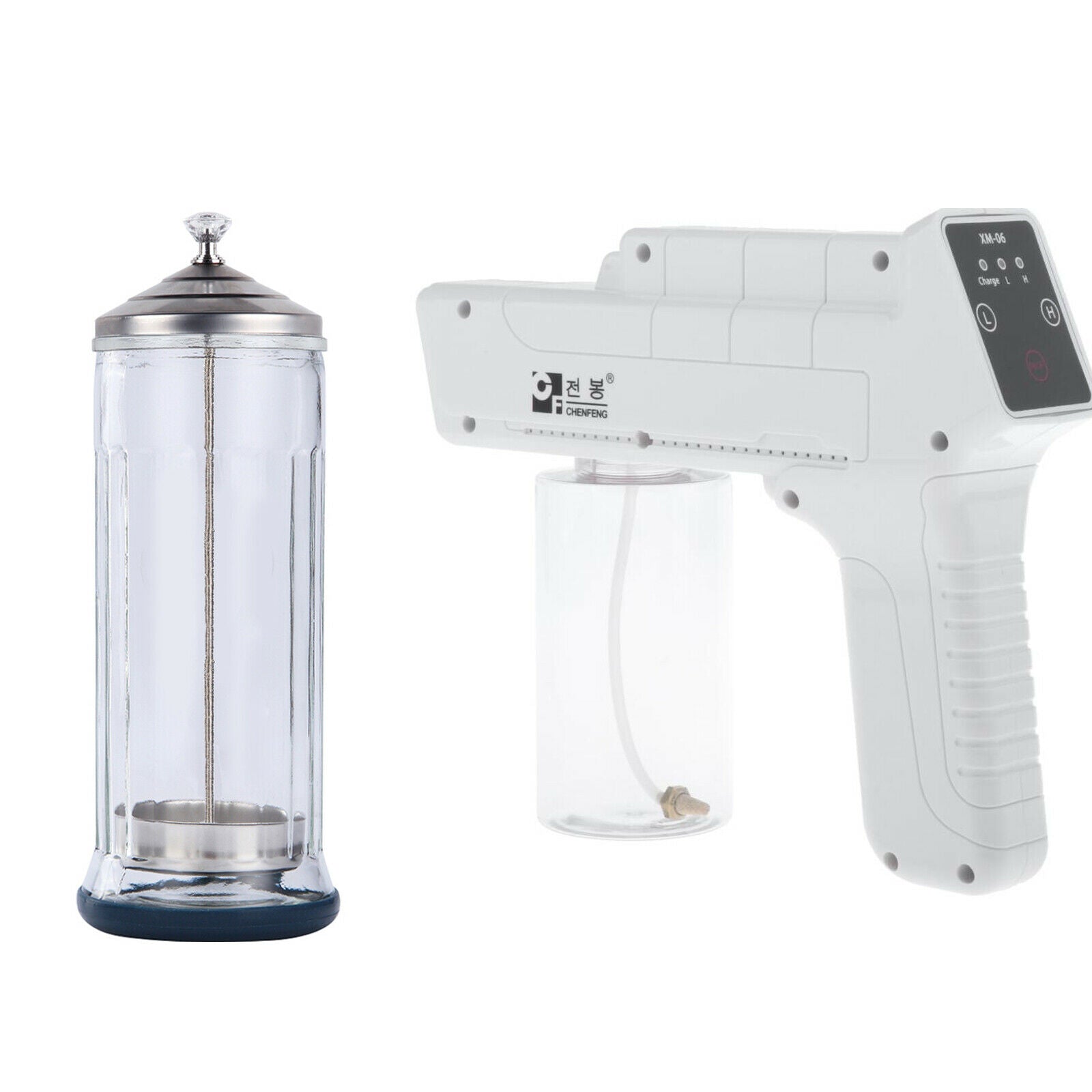 350ml Spray Gun USB Nano Steam Sprayer Blue Light Fogger Disinfection Jar
