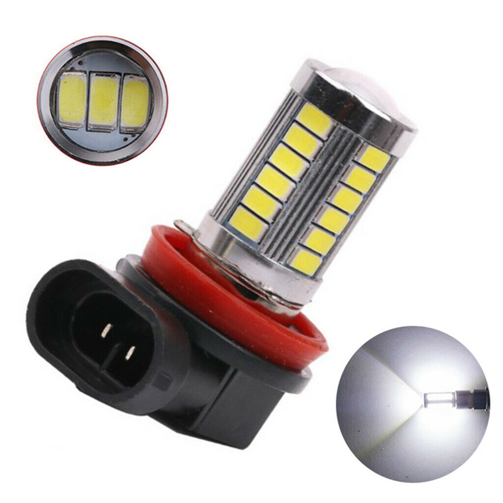 2x White 3030 H11 21 LED Fog Driving Lamp Light Bulbs DRL for Cars Trucks