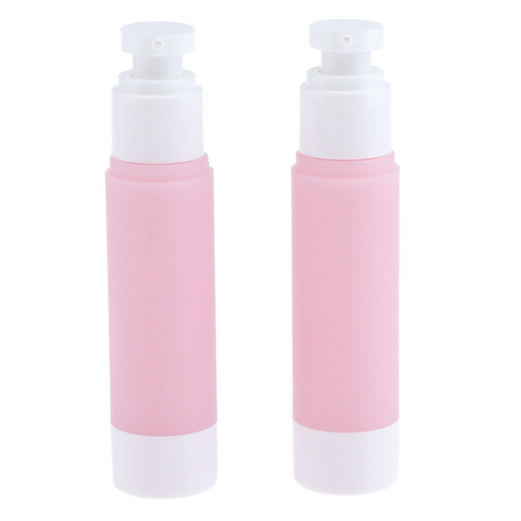2Pcs Portable Empty Cosmetic Makeup Sterile Airless Pump Spray Bottles 50ml