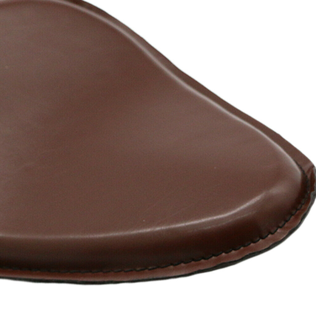 Motorcycle saddle solo seat kit made of PU leather, brown, 31 x 26 x 3 cm