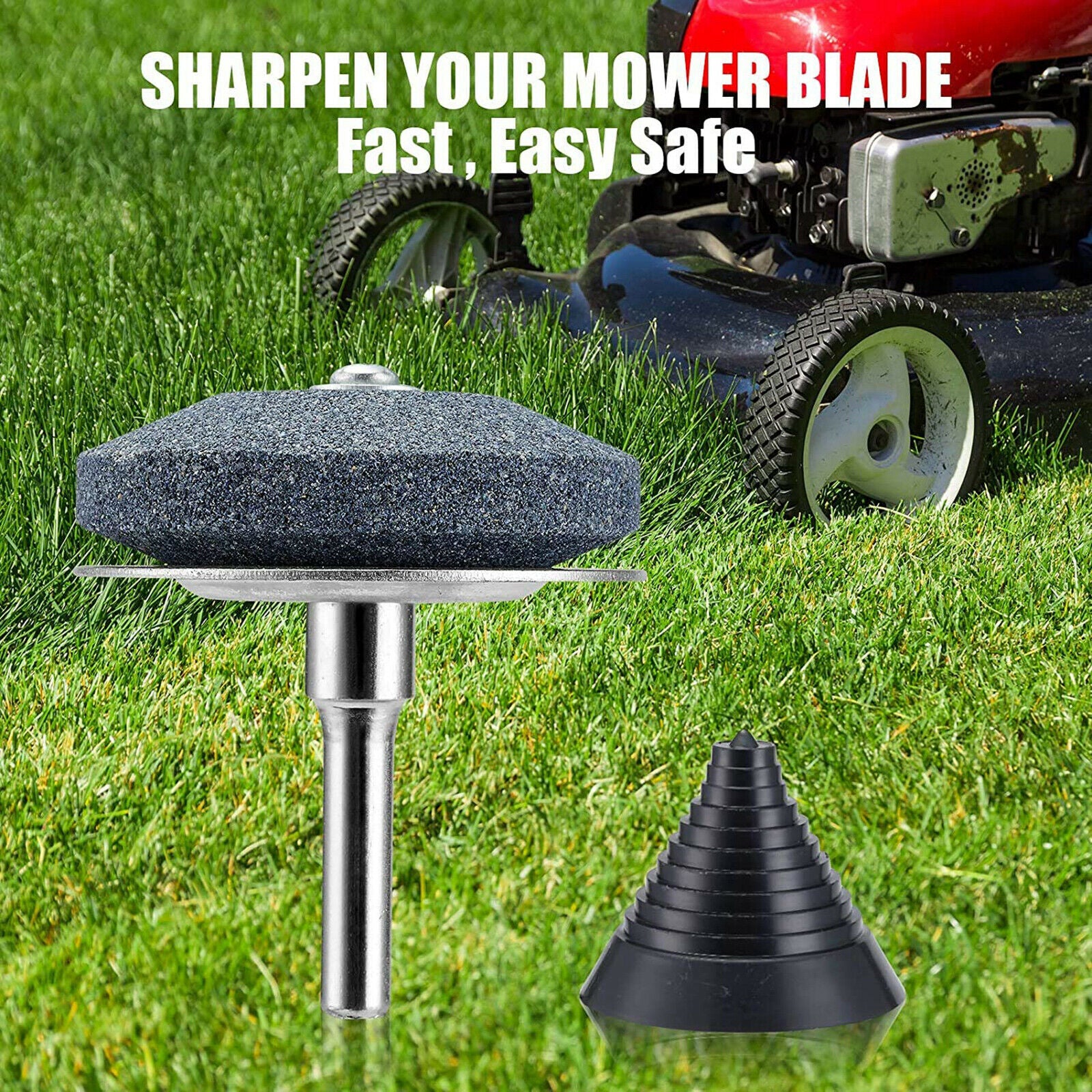 3 Pack Lawnmower Lawn Mower Blade Sharpener Universal Set for Electric Drills