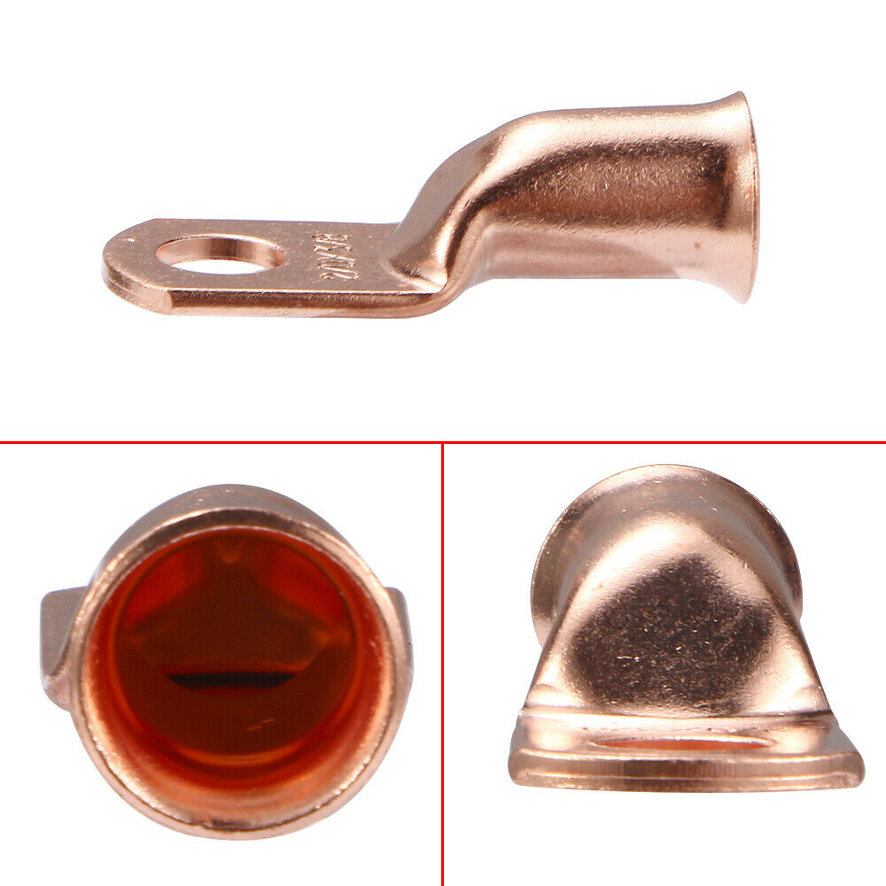 10x Battery Cable Ends Lugs Copper Ring Terminals Wire Connector Gauge 2/0-3/8