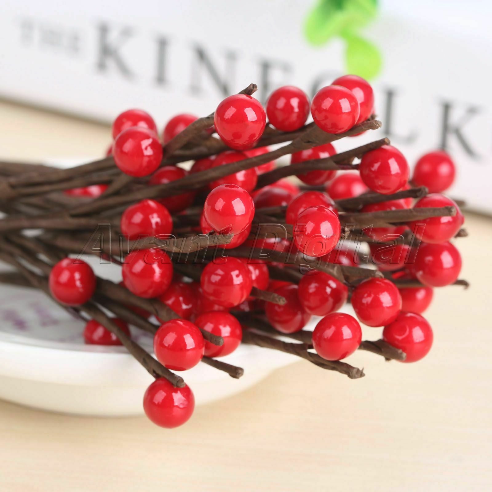 Decoration Artificial Berry Bacca Bouquet DIY Crafts Simulation Flowers 10Pcs