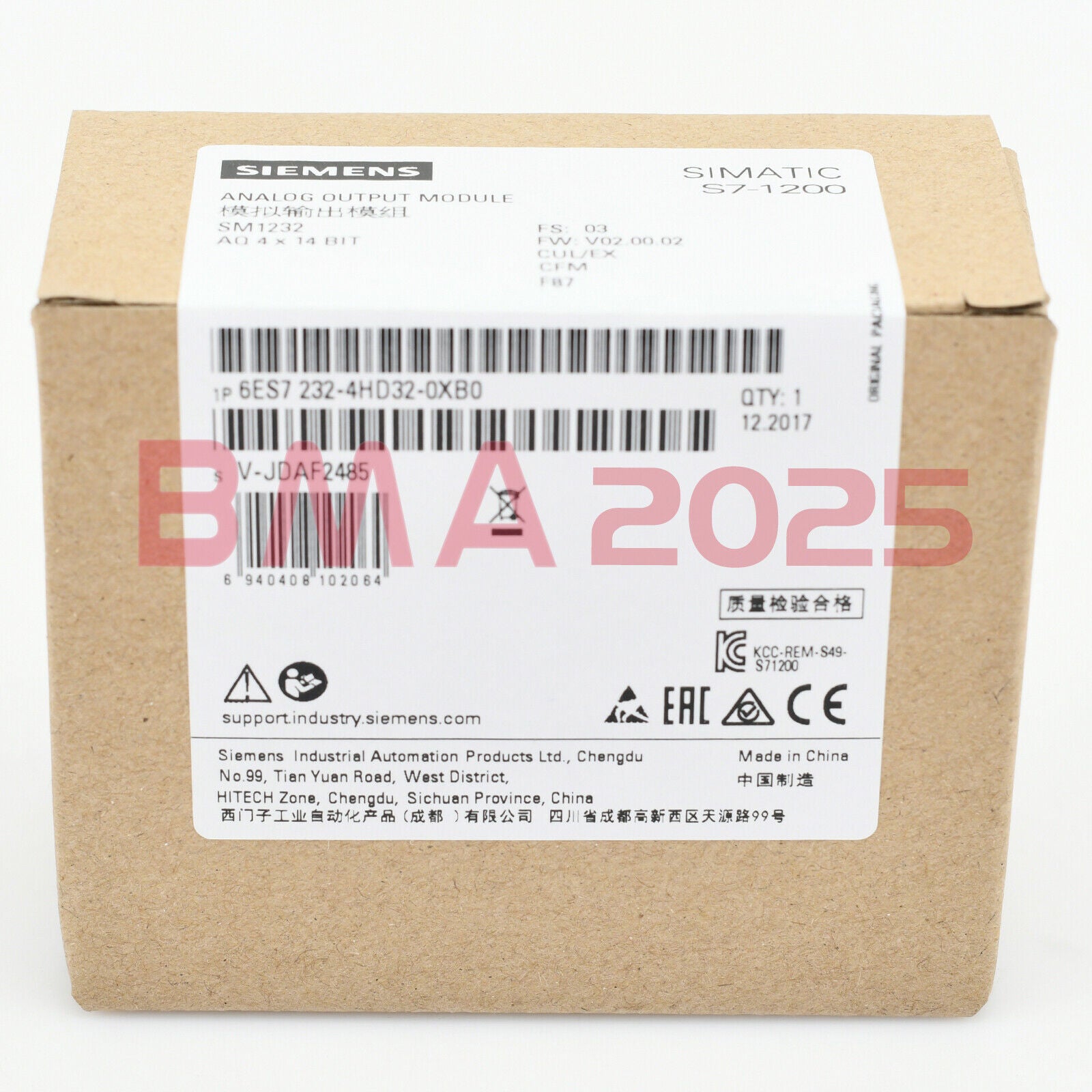 New 6ES7 232-4HD32-0XB0 6ES7232-4HD32-0XB0 1year warranty DHL Free Ship SM9T