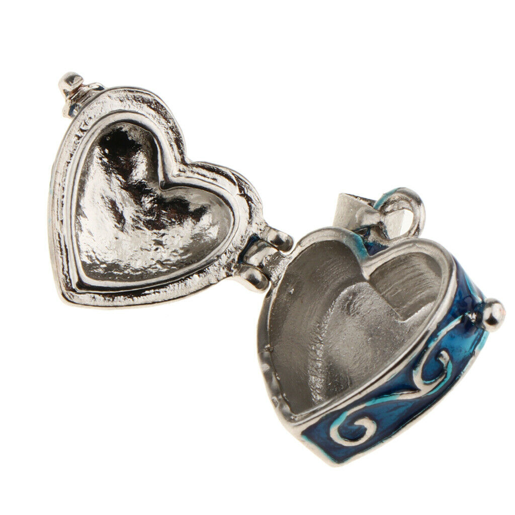 3Pcs Heart Enamel Charms Pet Urn Holder Pendant Keepsake Casket Jewelry DIY