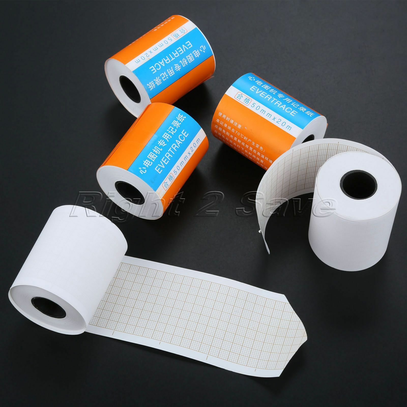 10 Roll 50mm*20m Thermal Print Paper Recording ECG/EKG For ECG100G ECG80A ECG90A