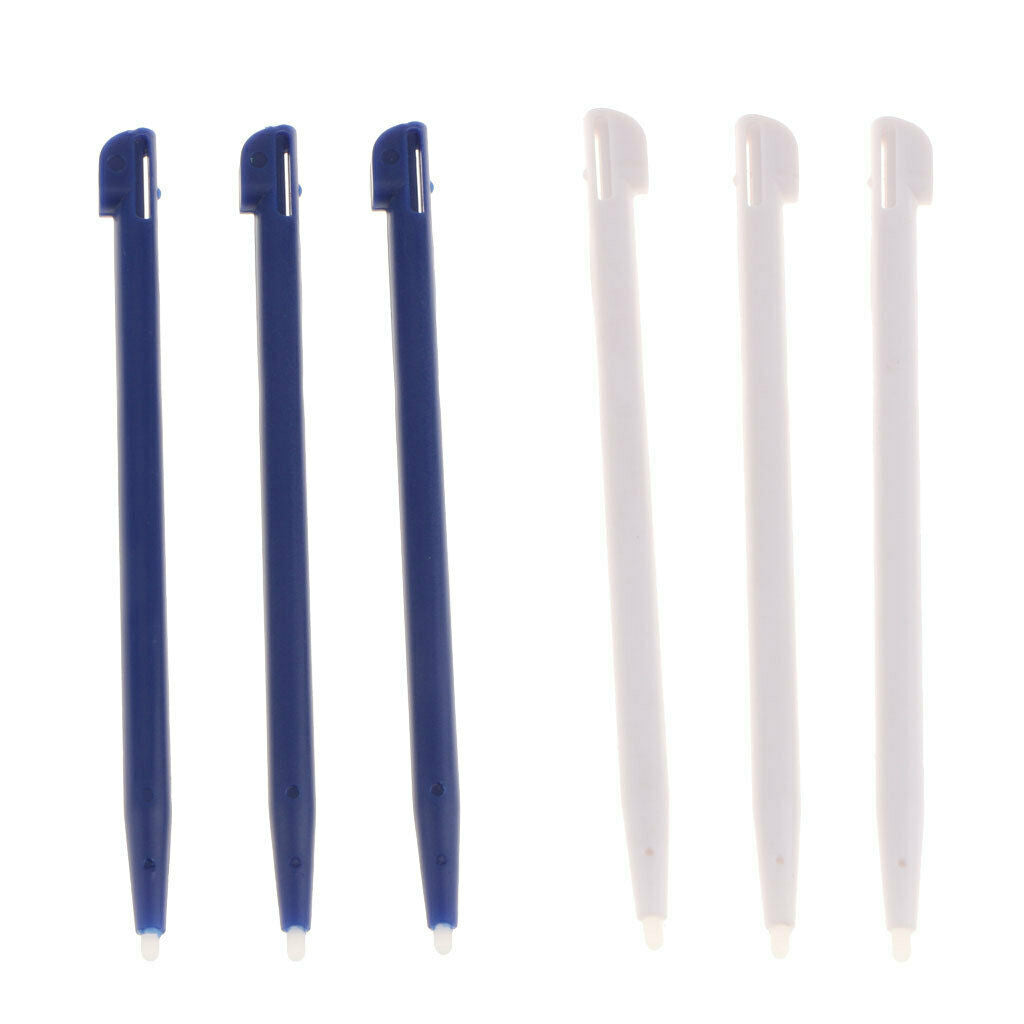 6pcs Slot in Touch Screen Pen Stylus Resistive for   White+Blue