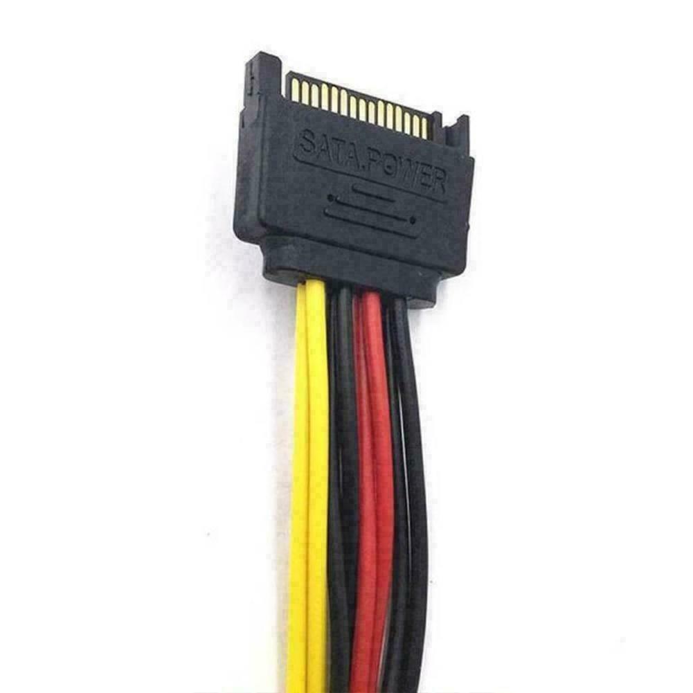 SATA Power 15-pin Y-Splitter Cables Adapter Male to Female For HDD Drive hot