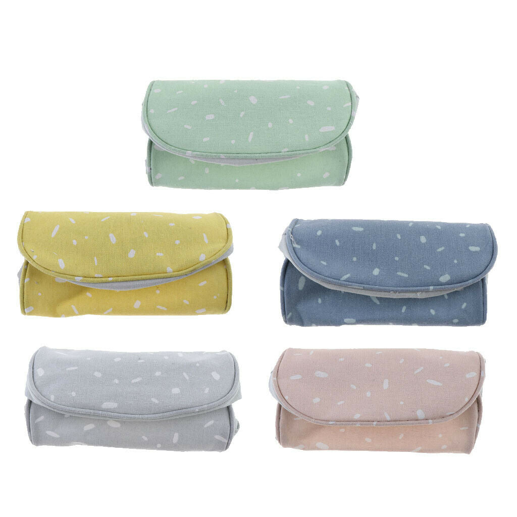 Travel Canvas Tissue Box Napkins Storage Holder for Home Car Light Green