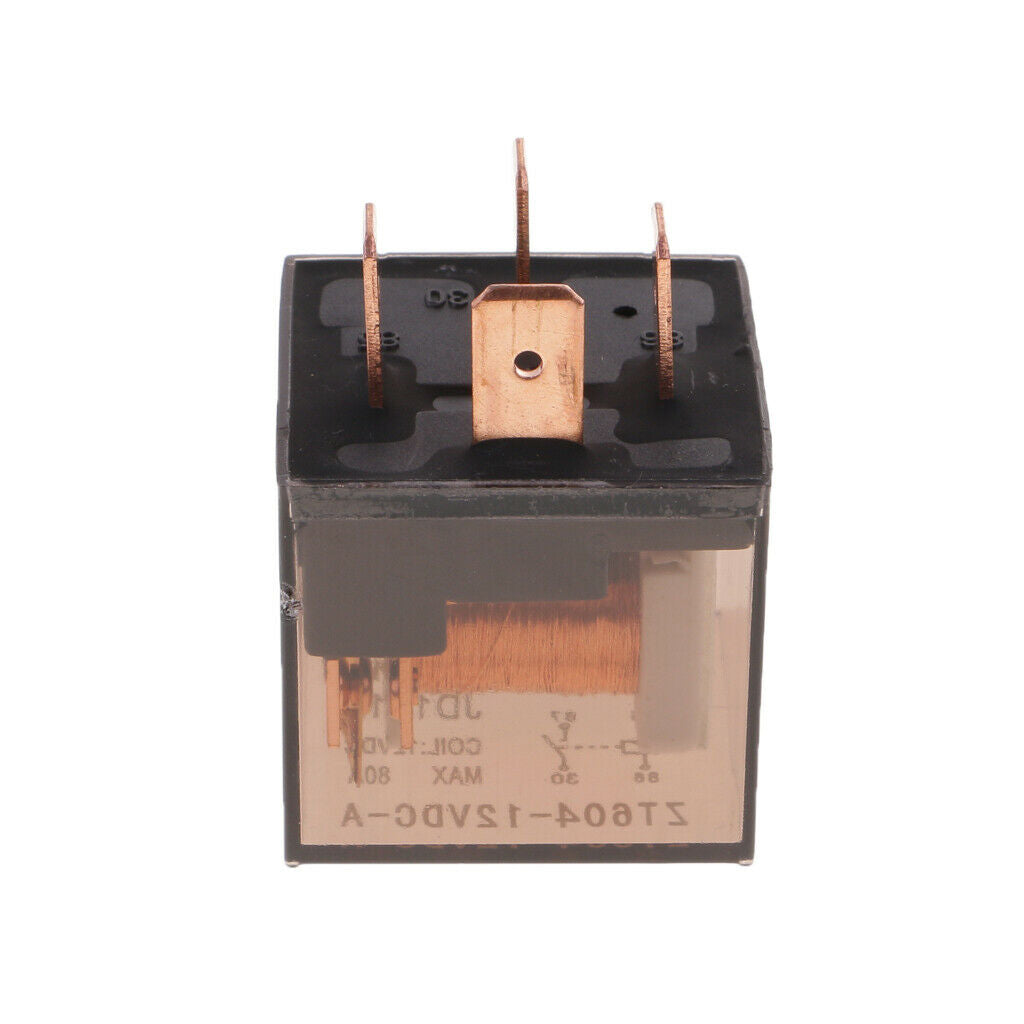 Set of 5x Relay SPDT Car Truck 12V 80A Relay 5 Pins And 4 Wires Harness