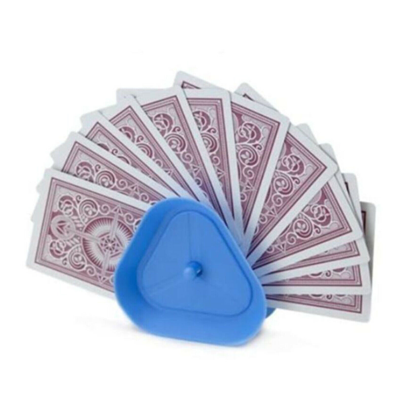 Set of 4 Triangle Shaped Playing Card Holder Rack Red Blue Green Yellow