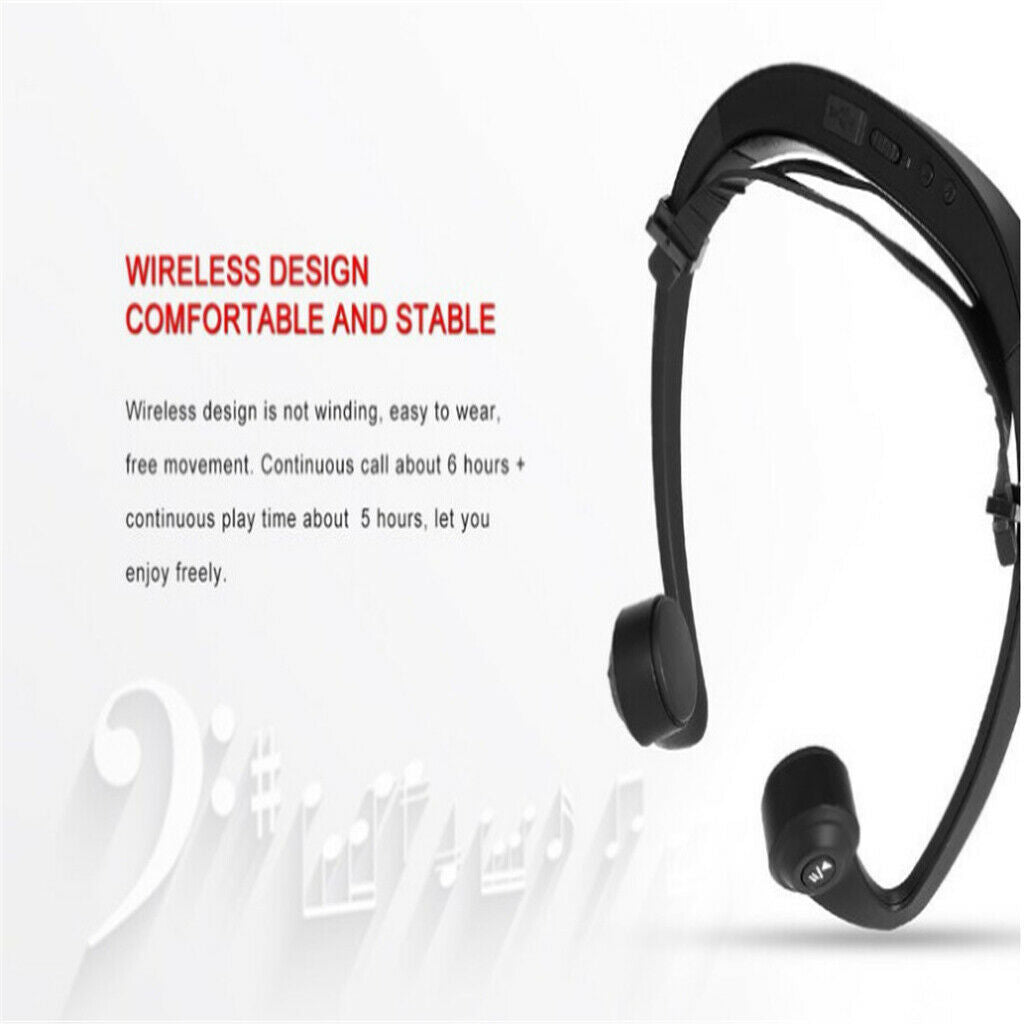 LF-V9 Wireless Bluetooth Earphone Headphone w/Mic Waterproof Exercise Black