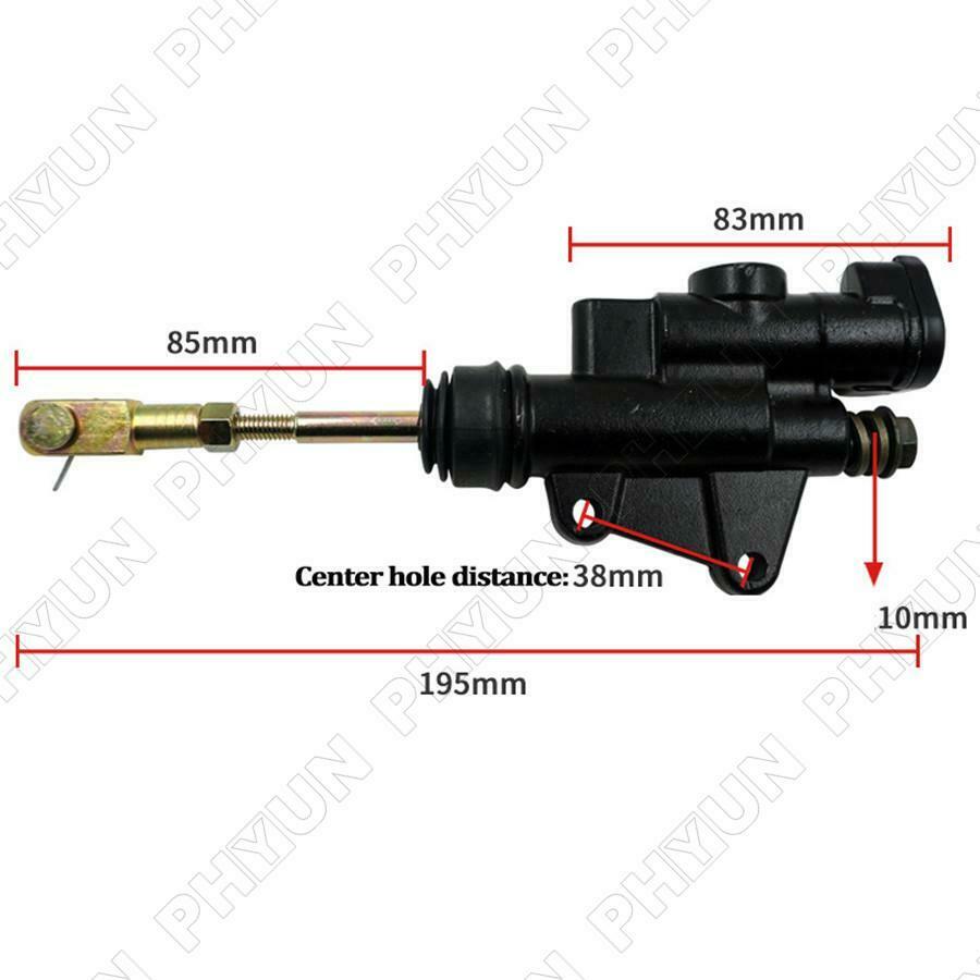 Black Aluminium Alloy Motorcycle Rear Brake Hydraulic Master Cylinder Pump Refit
