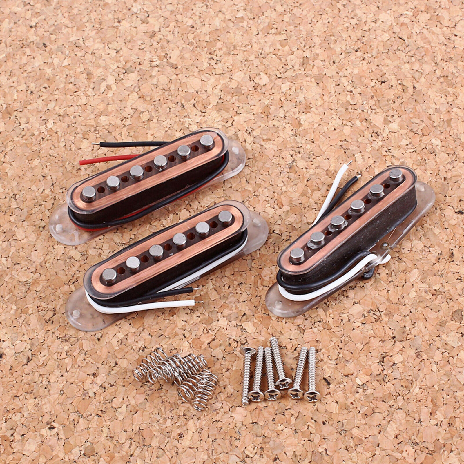 3 Pcs Black Set of Single Coil Pickups for ST Guitar Replacement Parts