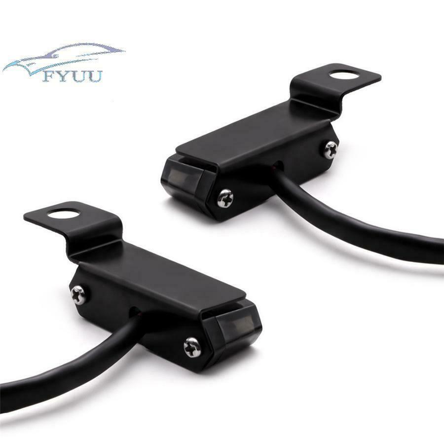 2 Flowing Water Mini LED Motorcycle Turn Signal Light Brake Clutch Lever Flasher